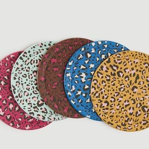 CHEETAH PRINT COASTER SET